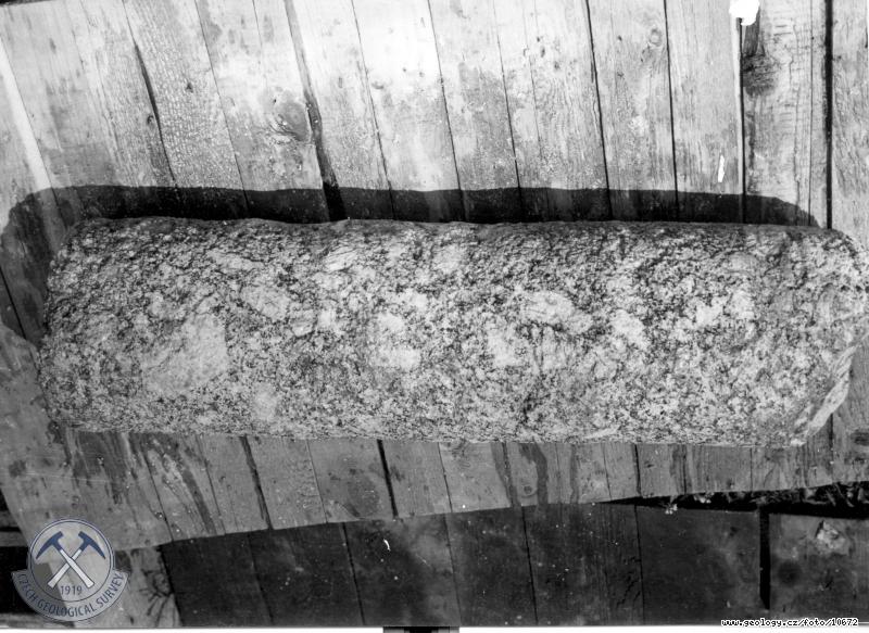 Fotografie : Detail granitu z vrtu KH6, Hory - zpadn echy