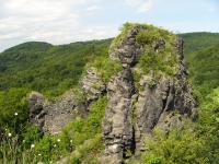 Sloupcovit odlunost bazaltoid na skalch pod vrcholem Vrabince., Pavla Grtlerov, 2009