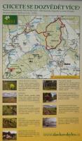 Mapa s pehledem naunch stezek  v okol obce Prameny,  Mnichov, Stiny. (st informan tabule CHKO Slavkovsky les na Vlm hbet.) , Pavla Grtlerov, 2010