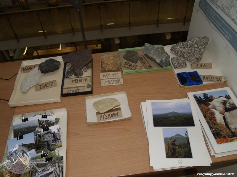 Fotografie GISDAY v Liberci: Ukzky hornin a fotografie geologickch lokalit na stanoviti GS, Krajsk vdeck knihovna v Liberci