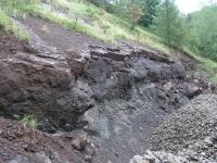 Poloha vulkanoklastik v nadlo siln vezikulovanho bazaltandezitu pi s. stn spodn ete lomu lokality Doubravice, Marcela Strkov, 2011