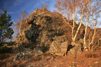 Odolný buližníkový skalní hřbet tvoří v krajině přirozené vyhlídkové místo., Motyčková Kamila - Šír Jiří, 2014
