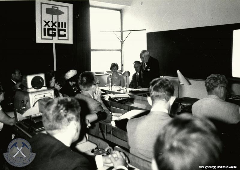 Fotografie XXIII. MGK v Praze: Zasedn paleobotanick sekce Mezinrodn paleobotanick unie 20.8.1968, 