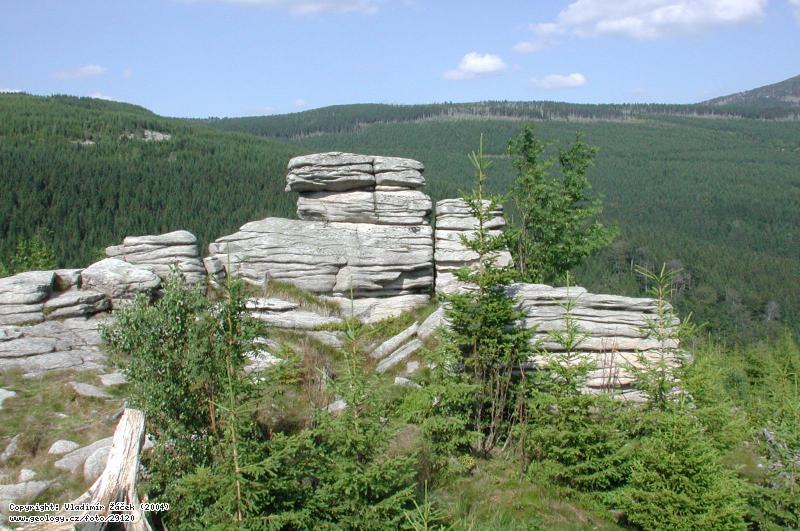 Photo The rock Pevnost: The rock on the hill  Pevnost in Krkonoe Mts., 