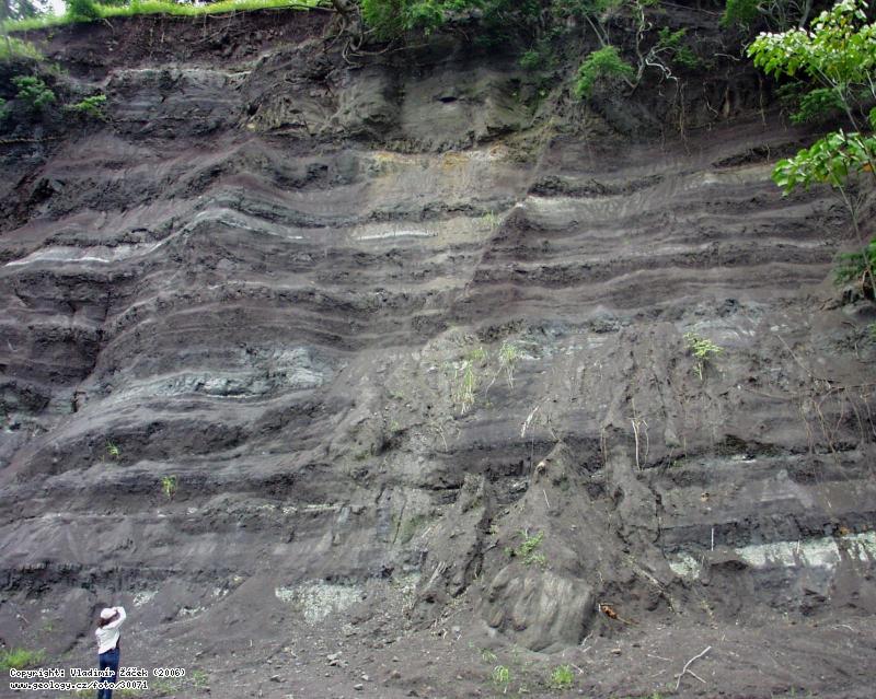 Photo Outcrops of Mata de Limn Membe: Outcrops of Mata de Limn Member near Puerto Caldera in Costa Rica, 