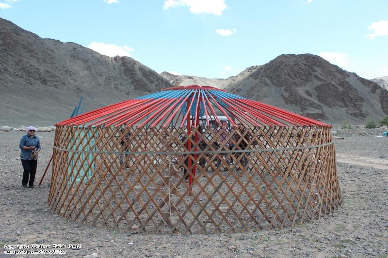 Photo Yurts construction of the geological exp: Yurts construction of the geological expedition in Mongolia, 