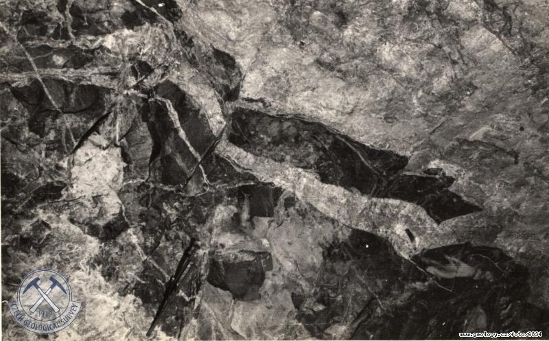 Fotografie : Aplitick ly v rulch ve stropu odpadnho tunelu lev st, pas 225-231., Lipno