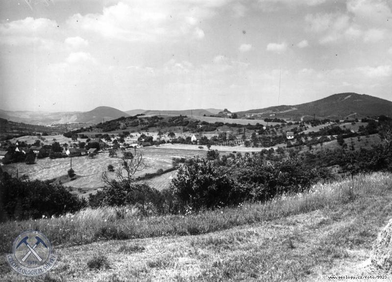 Fotografie : Panorama eskho stedoho, pohled ze severnho svahu Radoblu k zpadu a k severu., Litomice