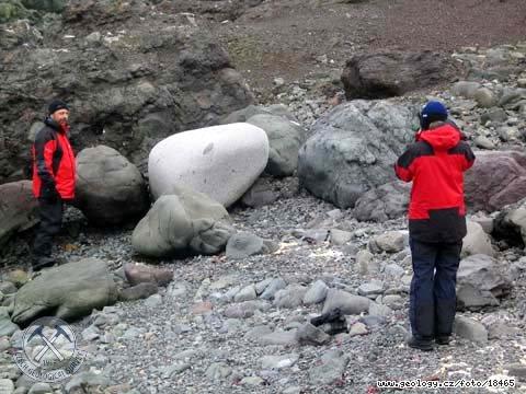 Fotografie Antarktida: Ledovcem donesen granitov balvan, Antarktida