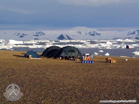 Fotografie Antarktida: Geologick vzkum Antarktidy - Tbor expedice, Antarktida