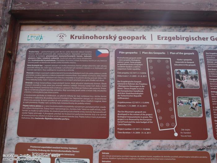 Fotografie Krušnohorský geopark: Geologická expozice Krušnohorský geopark, 
