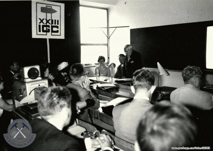 Fotografie XXIII. MGK v Praze: Zasedn paleobotanick sekce Mezinrodn paleobotanick unie 20.8.1968, 