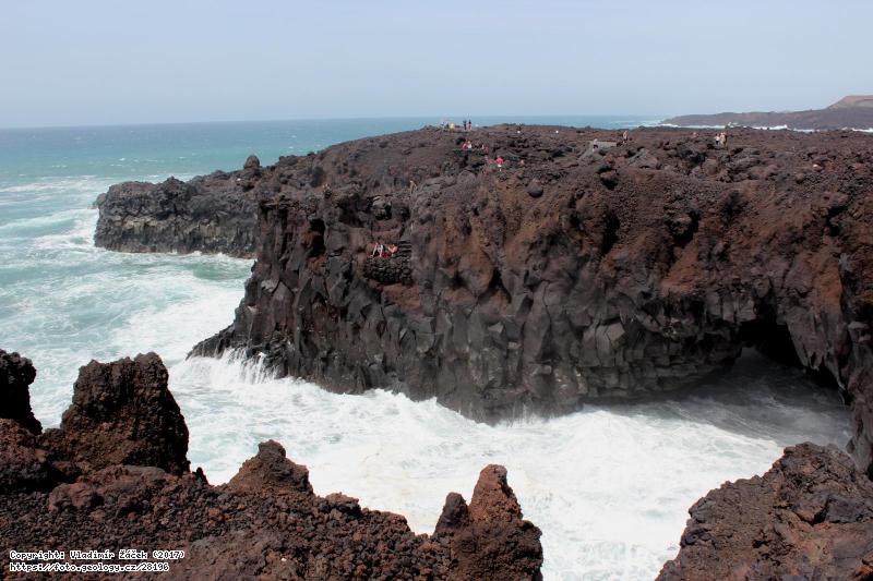 Fotografie Los Hervideros, Lanzarote: L�vov� proudy u Los Hervideros, Lanzarote, 