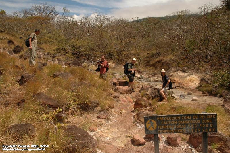 FOTO Vulkán Rincón de la vieja: Hydrotermální pole pod aktivním vulkánem Rincón de la Vieja v Kostarice, Fotografie Vulkán Rincón de la vieja: Hydrotermální pole pod aktivním vulkánem Rincón de la Vieja v Kostarice,