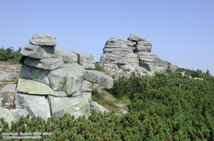 Photo Dv kameny rock:  Granite tor Dv kameny in Krkonoe Mts., 
