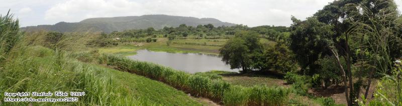 Fotografie Laguna La Bruja, Nikaragua: Laguna La Bruja, lokalita geoparku R�o Coco, Nikaragua., 