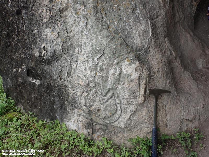 Fotografie Petroglyfy, Aguas Calientes, Nikaragua: Petroglyfy na lokalit Aguas Calientes geoparku Ro Coco, Nikaragua, 