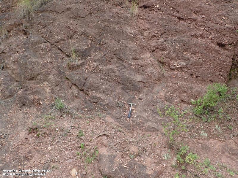 FOTO Výchozy konglomerátů souv. Totogalpa, Nikaragua: Výchozy konglomerátů souvrství Totogalpa, severní Nikaragua, Fotografie Výchozy konglomerátů souv. Totogalpa, Nikaragua: Výchozy konglomerátů souvrství Totogalpa, severní Nikaragua,