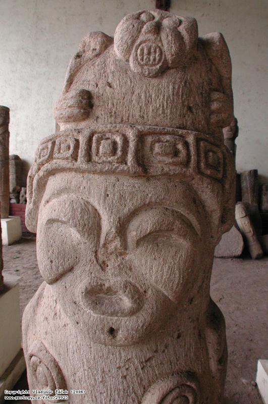 Fotografie ndinsk kamenn artefakty: Indinsk kamenn artefakty, muzeum Juigalpa, Nikaragua, 