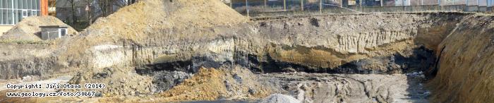 Photo coal seam: Coal seam in Boskovice, Cenomanian, BO601