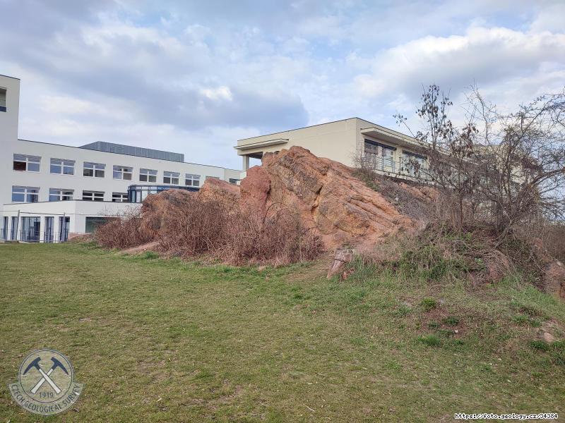 Fotografie Helgoland: �lut� kopec, �lut� kopec � Helgoland, baz�ln� klastick� sedimenty devonu