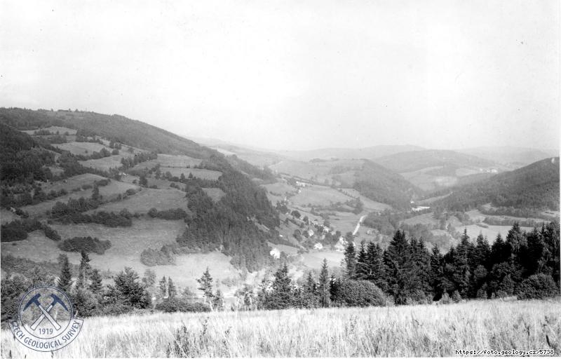 Fotografie Pravob�e�n� �doln� svah Otavy: Pravob�e�n� �doln� svah Otavy, SZ od Rej�tejna