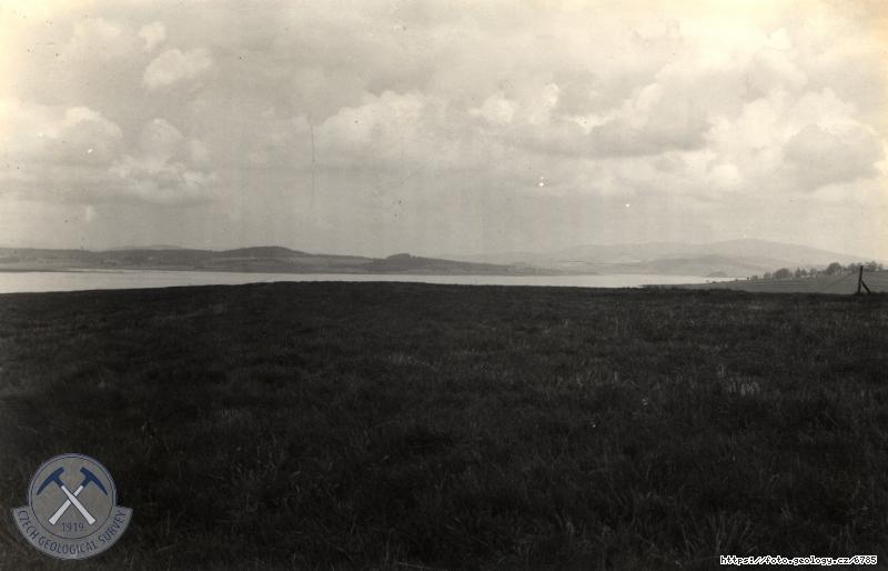 Fotografie : Pan.sn�m. t.�.pln�c�ho se jezera v.d.Lipno v m�st� jeho nejv.���e., Doln� Vltavice