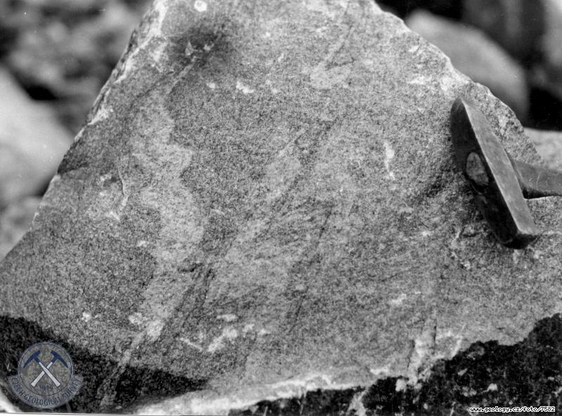Fotografie : Smouhy uly v kompaktnm granodioritu., Vlachovo Bez