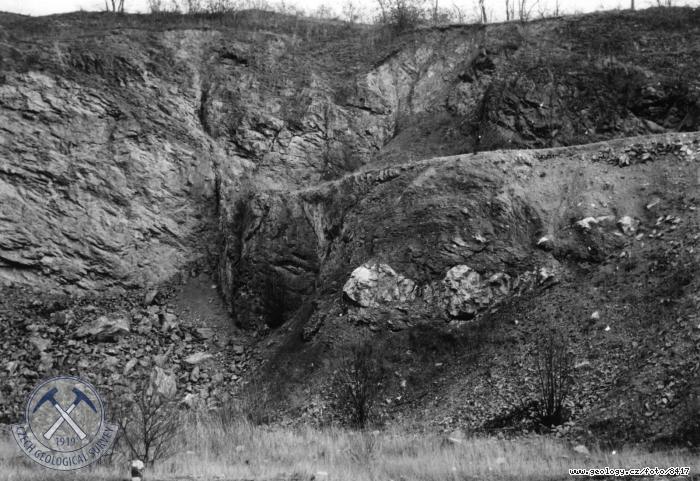 Fotografie Brnnsk granodiorit: Pesmyk brnnskho granodioritu na vpence, Brno - Hdy