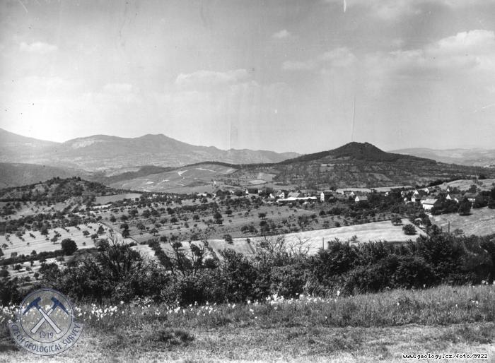 Fotografie : Panorama eskho stedoho, pohled ze severnho svahu Radoblu k zpadu a k severu., Litomice